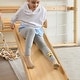 preview thumbnail 4 of 5, Neem Swedish Wall Ladder & Indoor Wooden Climber for Kids - Home Gym Playset - Natural - Neem 94.5 inches