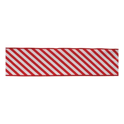 Striped Wired Ribbon (Set of 2) - N/A
