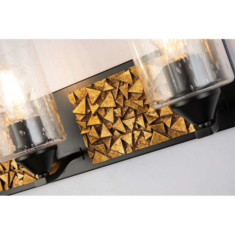 Bocage 4 Light Black and Gold Bath Bar