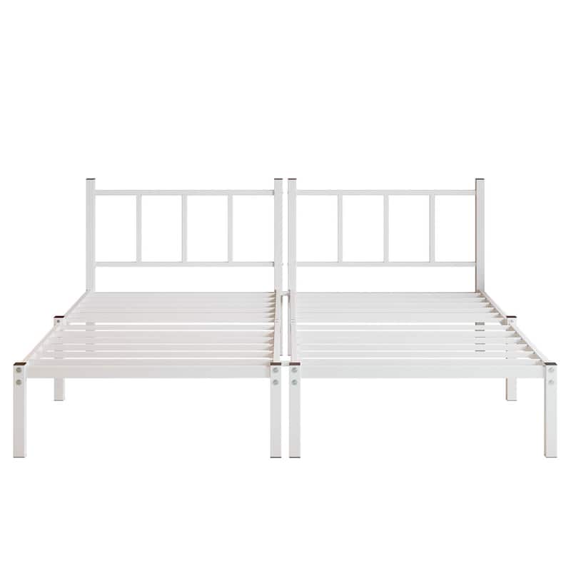 Heavy Duty Triple Bunk Bed, Twin Over Twin Over Twin Metal Bunk Bed with Guardrails & Ladder, 3 Beds for Kids, Teens & Adults