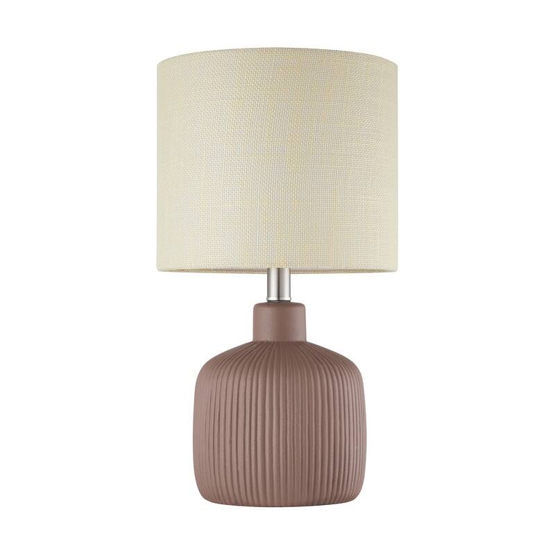 KAWOTI Fluted Ceramic Table Lamp (H18.25" x W10" x D10")