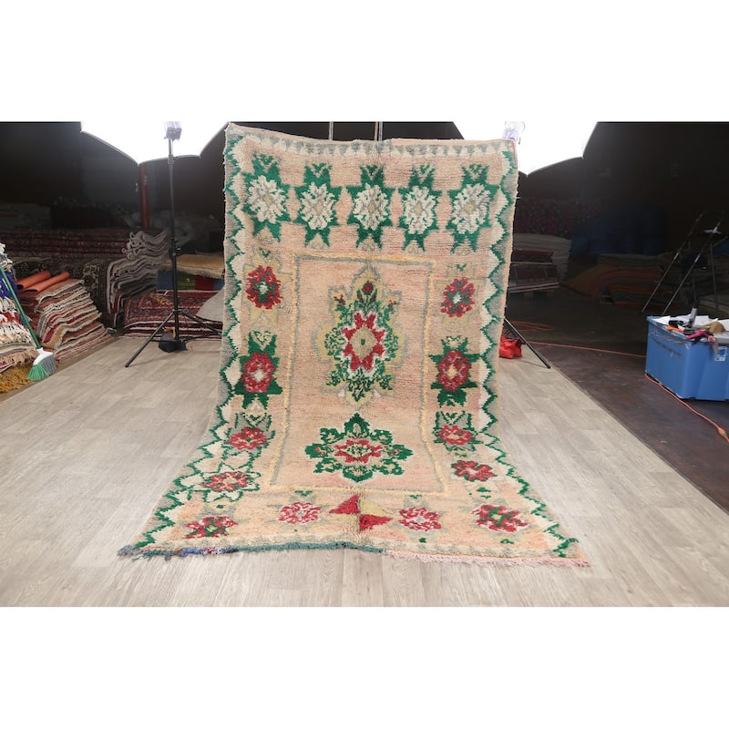 Decorative Tribal Moroccan Oriental Area Rug Wool Handmade Carpet - 5'8" x 9'7"