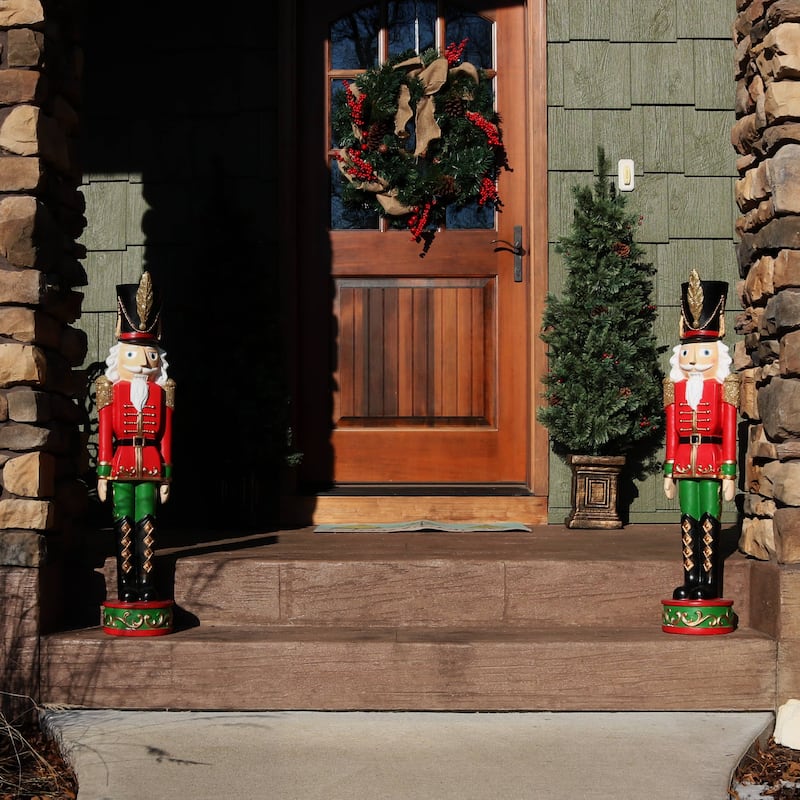Kristoff the Nutcracker Soldier - 37-Inch Christmas Decor - Set of 2