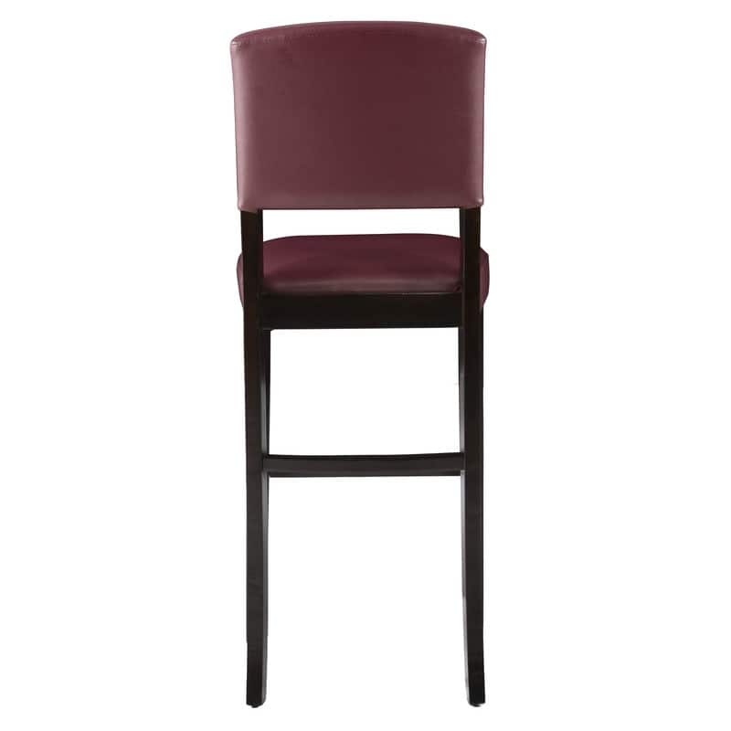Monte-Carlo Dark Red 30-inch Faux Leather Bar Stool