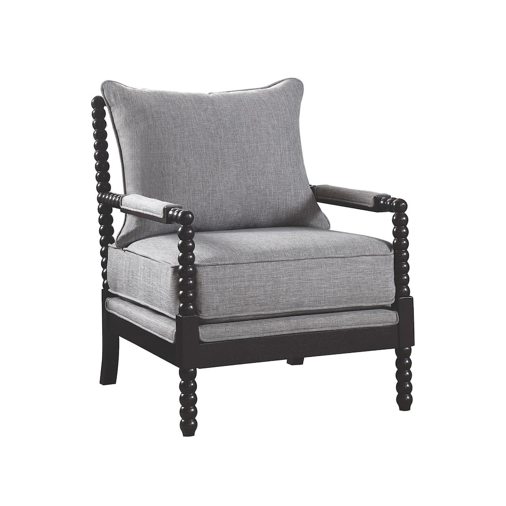Cushion Back Accent Chair in Grey