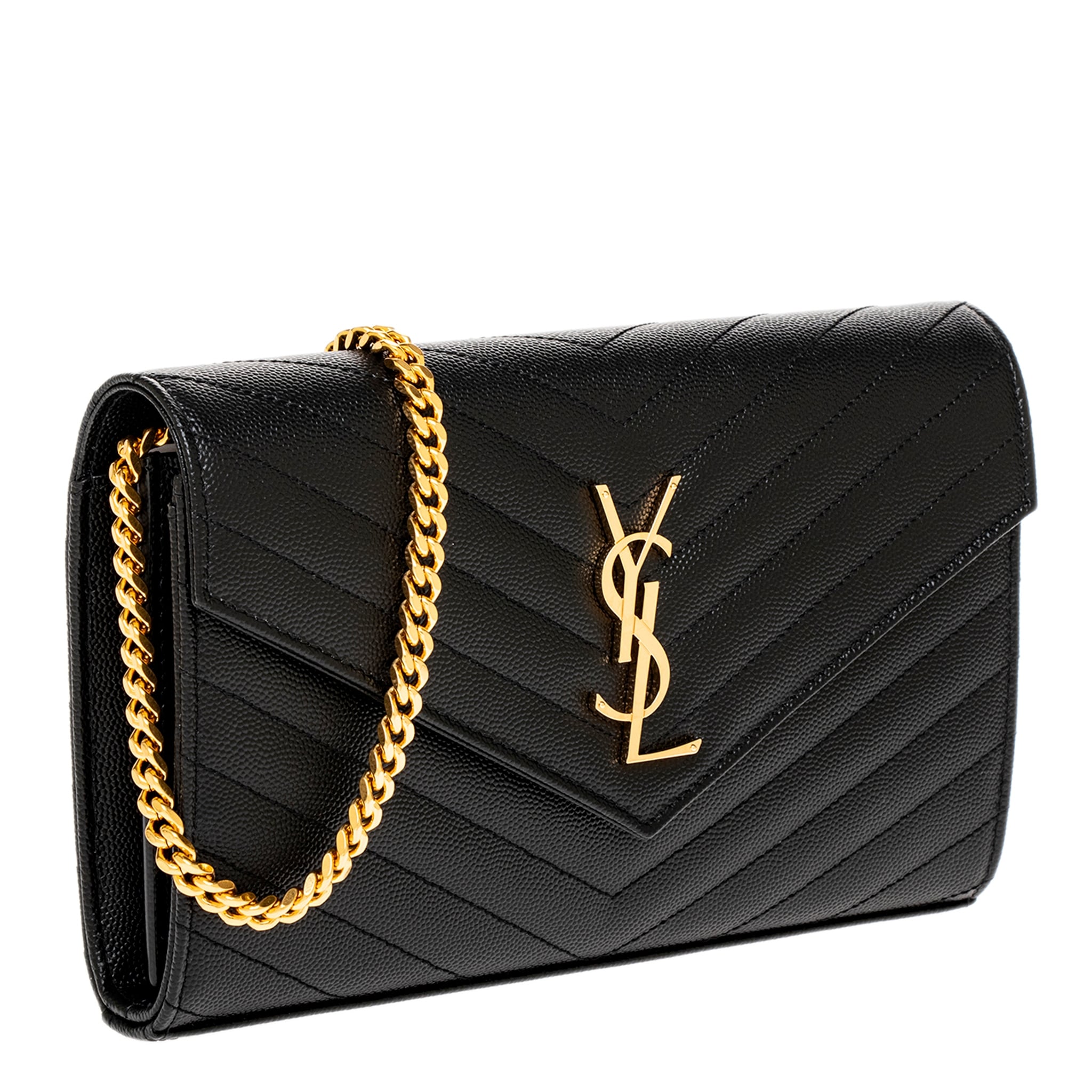 Saint Laurent Cassandre Chain Wallet - Overstock - 43085697