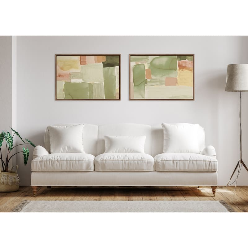 Kate and Laurel Sylvie United2 Framed Canvas Art Set by Amy Lighthall