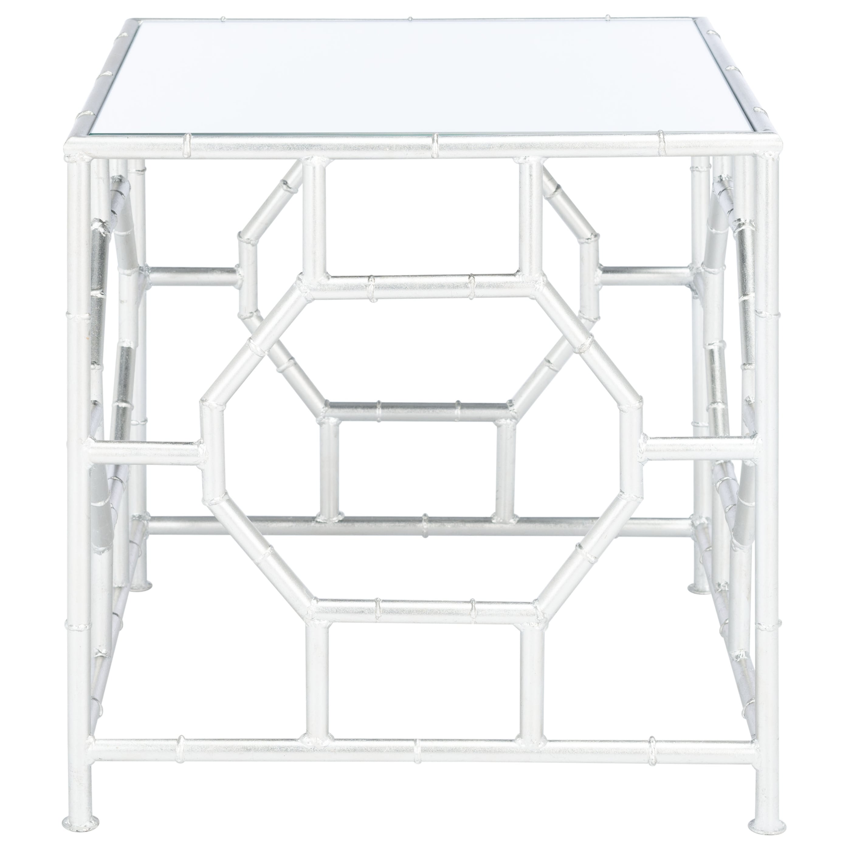 SAFAVIEH Treasures Rory Silver/ Mirror Top Accent Table 19
