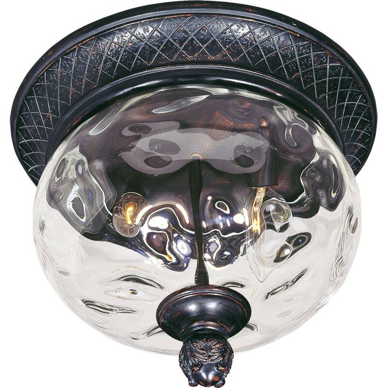 Maxim Carriage House 12" 2 Light Vivex Ceiling Light - Oriental Bronze