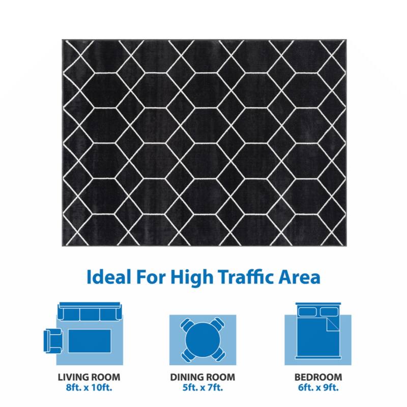 Trellis Geometric Woven Area Rug,8' x 10' - 8' x 10'