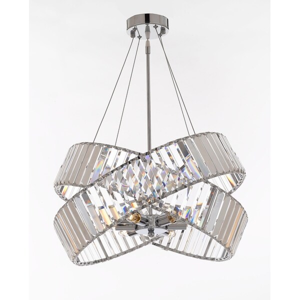 Crystal Ribbon Chandelier Modern Contemporary Lighting Crystal Ribbon Chandelier Modern Contemporary Lighting Pendant 20 Wide