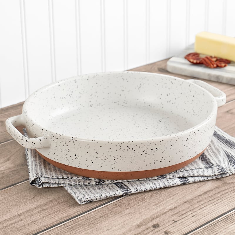 Denmark Tools for Cooks Speckled Stoneware 1.7Qt Pie Dish