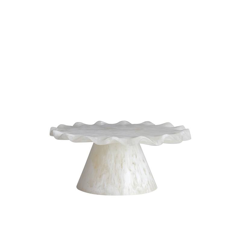 White Resin Cake Stand Small
