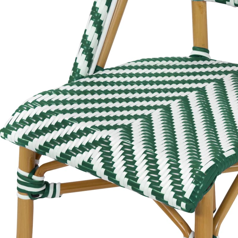 Irene French Chevron Wicker Patio Dining Chairs by Furniture of America