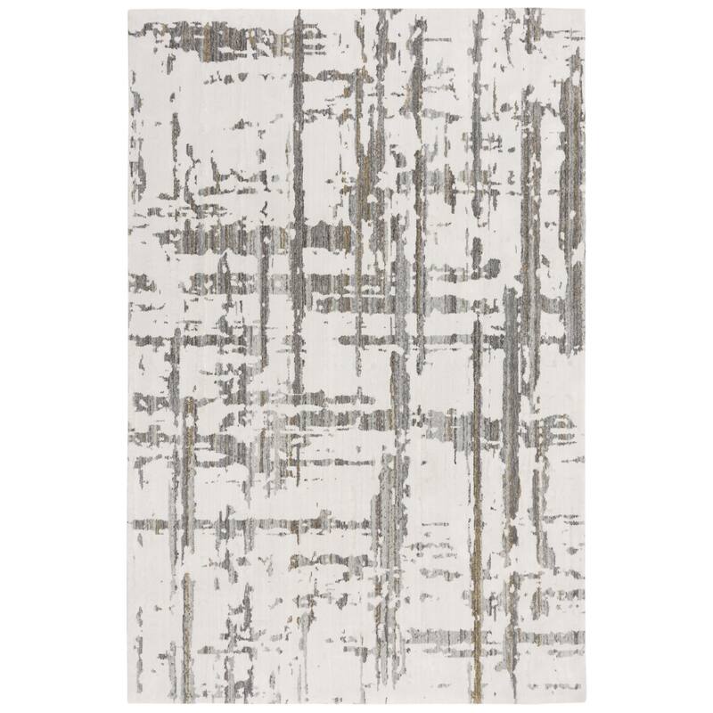 Alora Decor Cara Transitional Ivory/Gray Recycled Polyester Area Rug