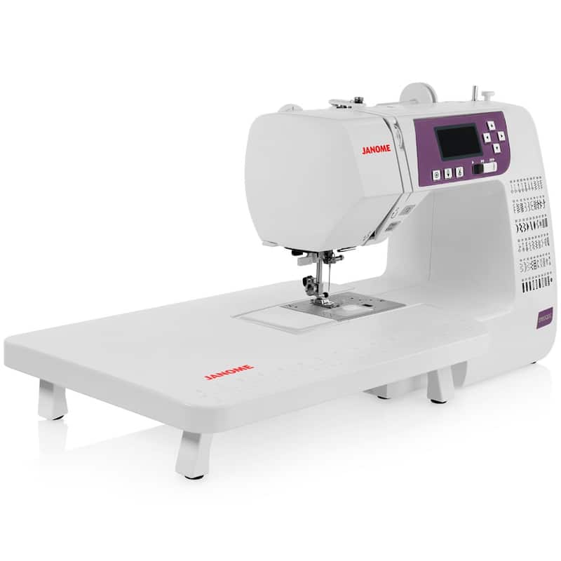 Janome 3160 Computerized Sewing Machine w/Hard Cover + Extension Table + Quilt Kit + 1/4 Seam Foot w/Guide + More!