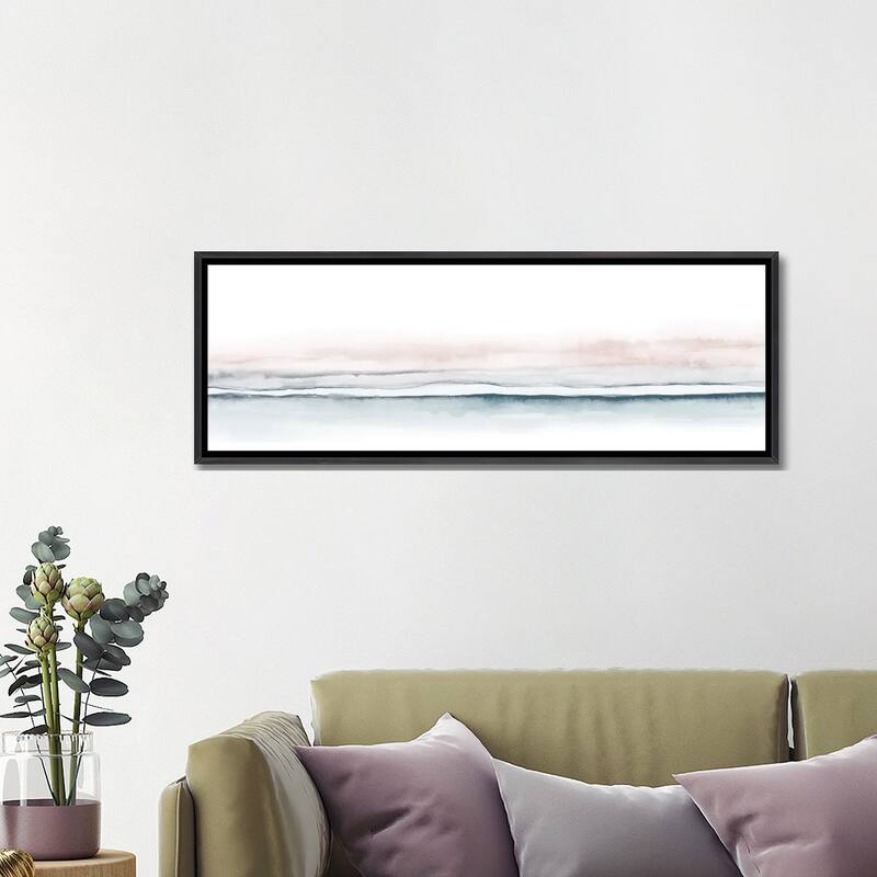iCanvas "Watercolor Landscape XV - Panoramic" by Nouveau Prints Framed