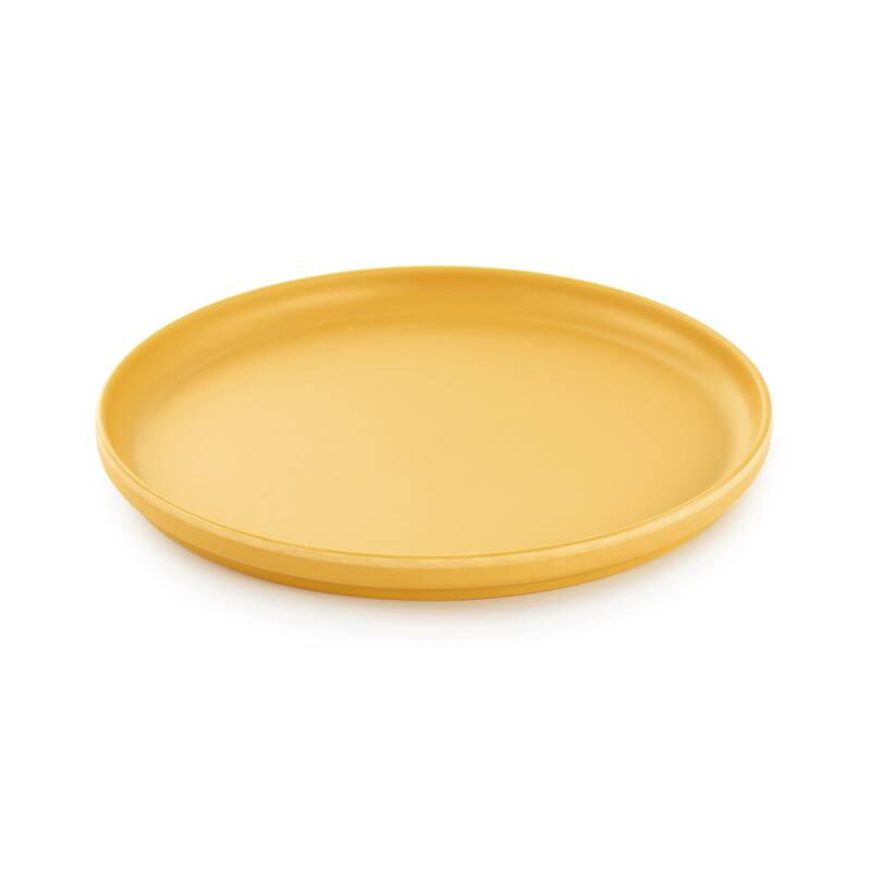 Gibson Home Canyon Crest 12 Piece Round Melamine Dinnerware Set in Yellow - 12 Pieces