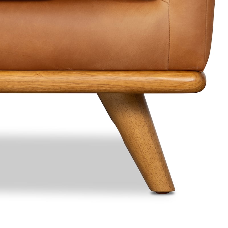 Poly & Bark Cadiz 90.5" Sofa in Saddle Tan - Full Grain Genuine Italian Leather