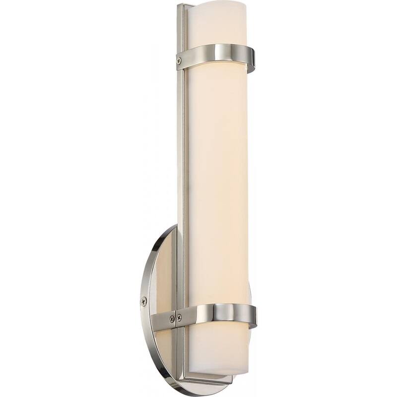 Nuvo Lighting 62/931 Slice Single Light 12" Tall Integrated LED Wall - Polished Nickel