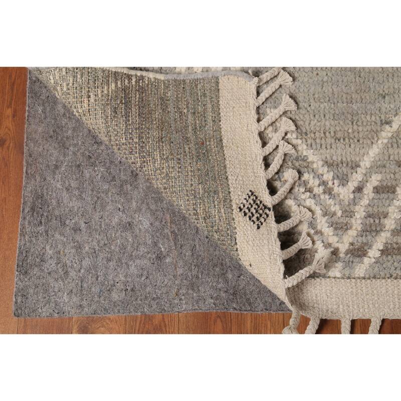 All-Over Trellis Moroccan Oriental Large Area Rug Handmade Wool Carpet - 9'8"x 14'8"