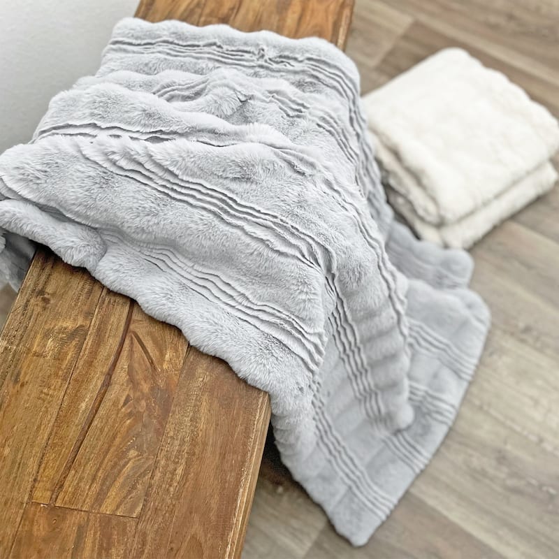 The Mood Ridged FauxFur Throw