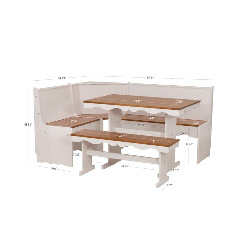 Clara Cottage White and Carmel Nook