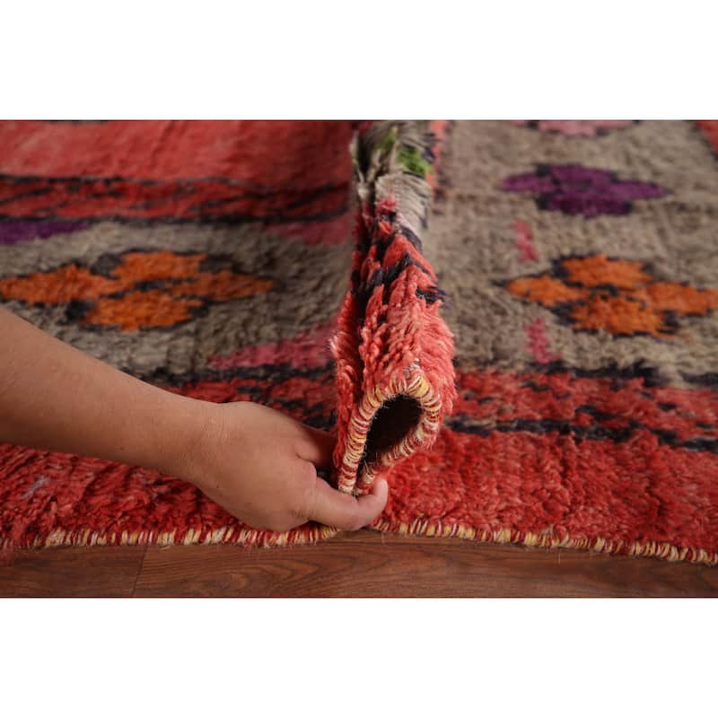 Plush Moroccan Oriental Area Rug Hand-Knotted Wool Carpet - 7'6"x 10'11"