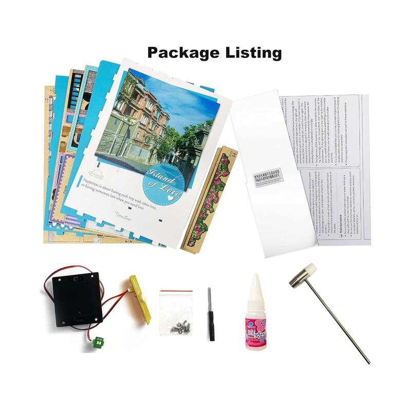 DIY 3D Book Nook Kit - Island of Love Cafe 83pcs