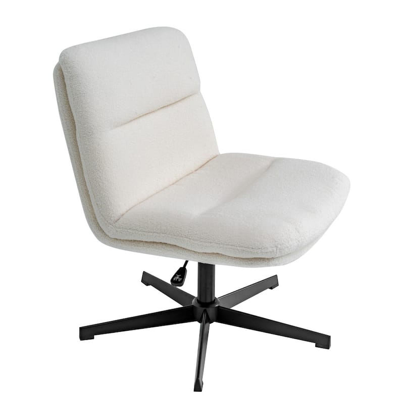 Commercial Wide Mid-Back Padded Upholstered Swivel Office Chair - 27.25"W x 27.25"D x 31.75" - 36.5"H