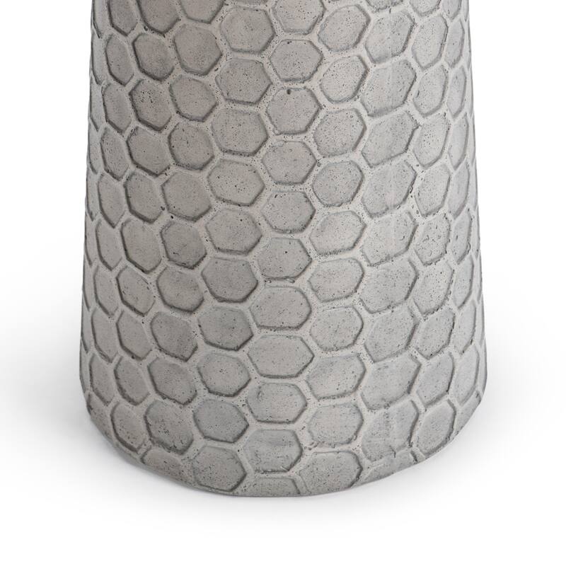 Classic Home Delaine Outdoor Concrete Accent Table - 14W x 14D x 20H