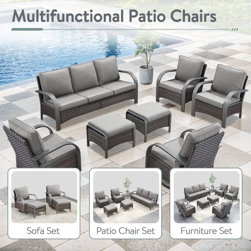 Outdoor PE Wicker Patio Furniture Set
