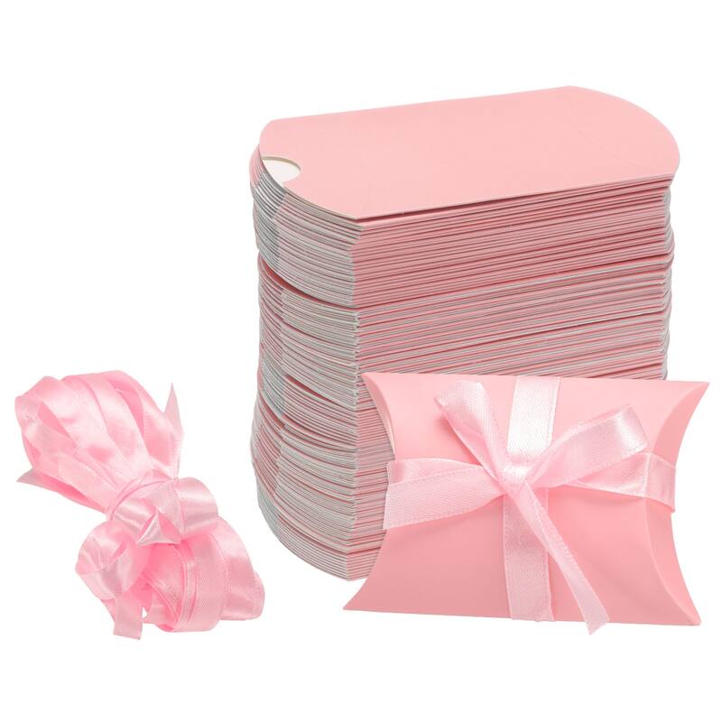100Pcs Pillow Boxes 3.5 x 2.8 x 1 Inch Gift Boxes