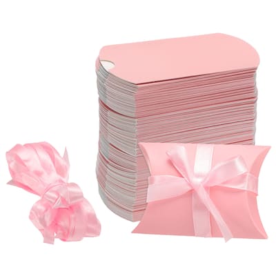 100Pcs Pillow Boxes 3.5 x 2.8 x 1 Inch Gift Boxes