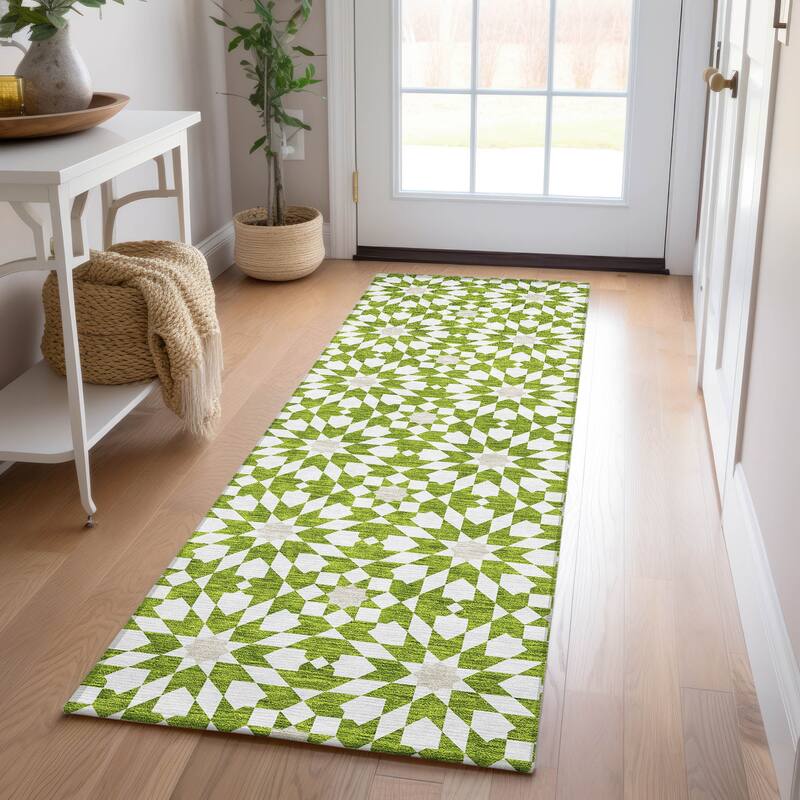 Machine Washable Indoor/ Outdoor Chantille Morrocan Boho Rug