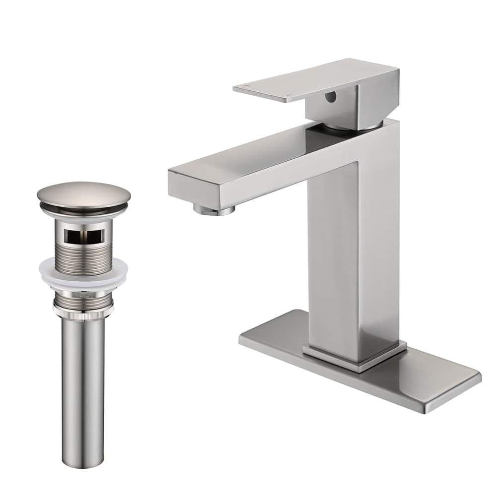 PROOX Single Bathroom Sink Faucet with Drain Assembly