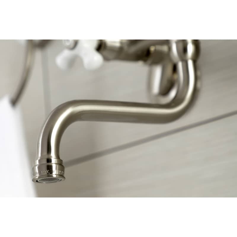 Kingston Brass KS616 Kingston 1.2 GPM Wall Mounted Bridge Bathroom