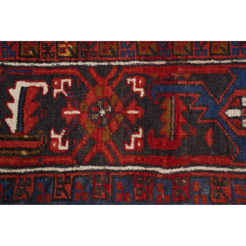 Hand Knotted Oriental 100% Wool Carpet Traditional Medallion Red Heriz Area Rug - 11' 4'' X 8' 1''