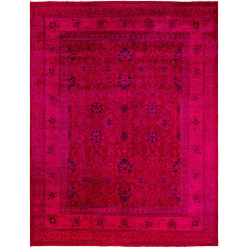 Overdyed One-of-a-Kind Hand-Knotted Area Rug - Pink - 8' 3" x 10' 2"