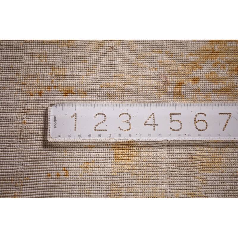 Colorful Abstract Indian Foyer Rug Handmade Wool Carpet - 2'7"x 4'5"