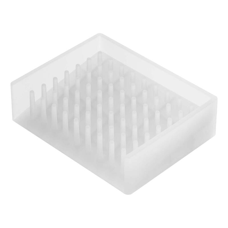 Yamazaki Home Self-Draining Soap Dish, Silicone - L 3.35 x W 4.33 x H 1.18 inches