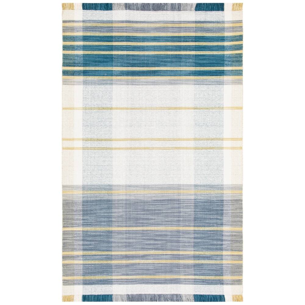 SAFAVIEH Striped Kilim Abilia Wool Fringe Rug