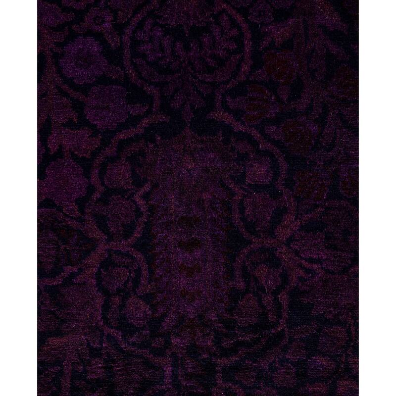Overdyed One-of-a-Kind Hand-Knotted Area Rug - Purple - 8' 0" x 8' 3"