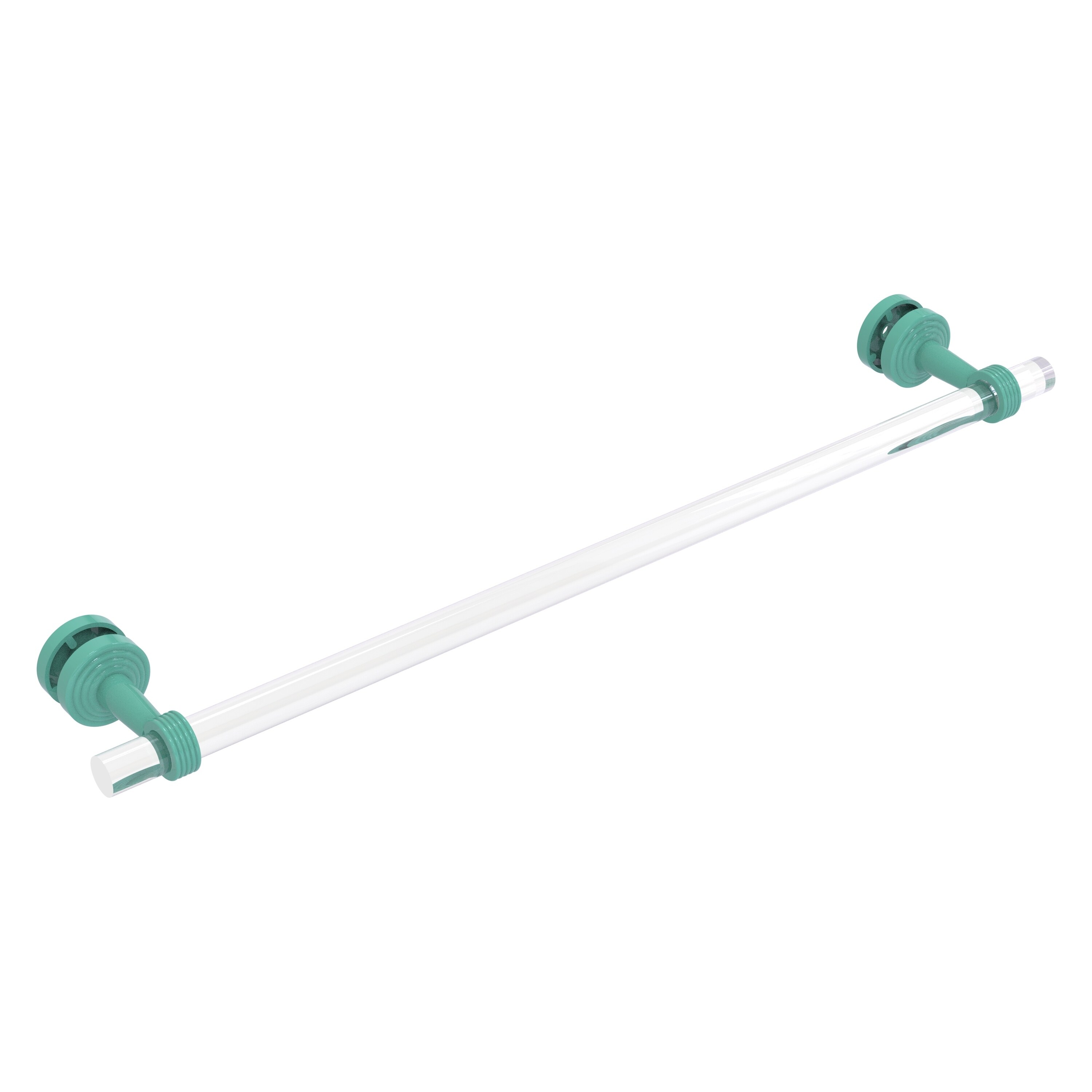 Allied Brass Pacific Beach Collection 18 Inch Shower Door Towel Bar with Grooved Accents