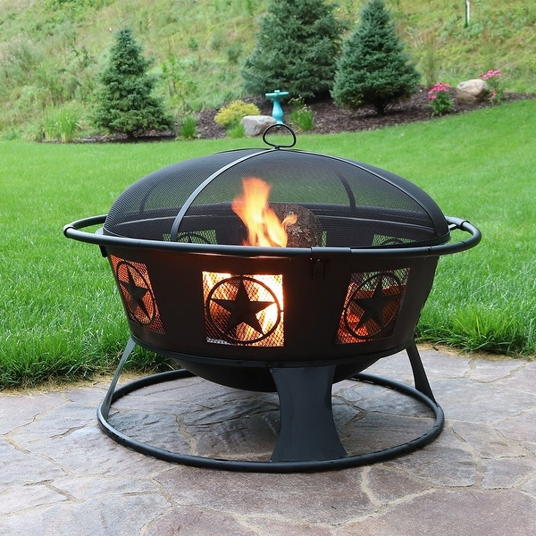 Shop Sunnydaze Endless Nights Large Wood Burning Fire Pit ...