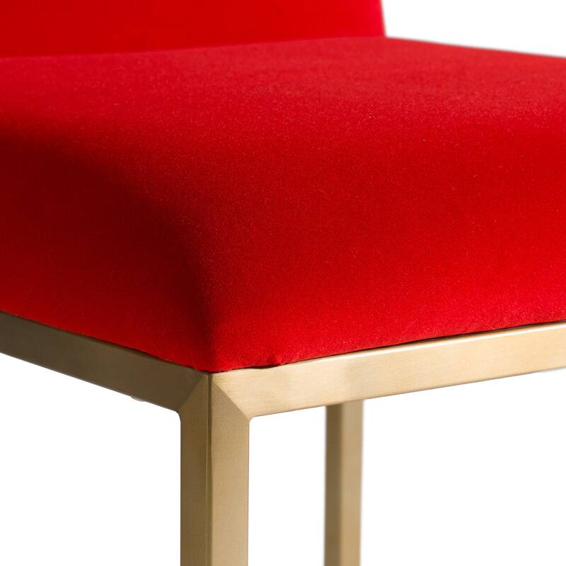 Modrest Barker Modern Burnt Orange & Brush Gold Dining Chair (Set of 2)