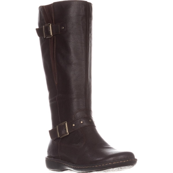 B.O.C Austin Flat Knee-High Comfort Boots, Dark Brown