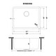 preview thumbnail 10 of 8, Ruvati 23-inch Undermount Kitchen Sink 16 Gauge Stainless Steel Single Bowl - RVM5908 - Silver - 23" X 18"