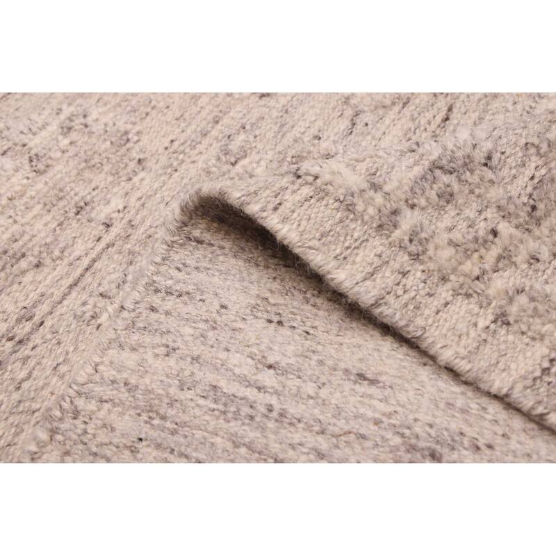 ECARPETGALLERY Hand-knotted Looma Light Grey Wool Rug - 8'1 x 9'10