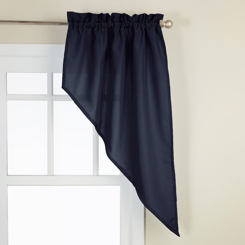 Opaque Ribcord Kitchen Curtain Pieces - Tiers/ Valances/ Swags
